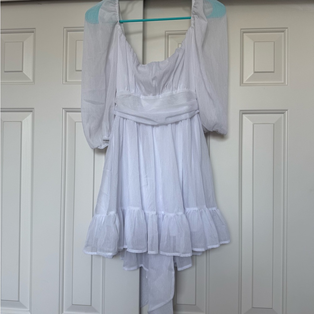 Lucy in the Sky Shimmering White Dress